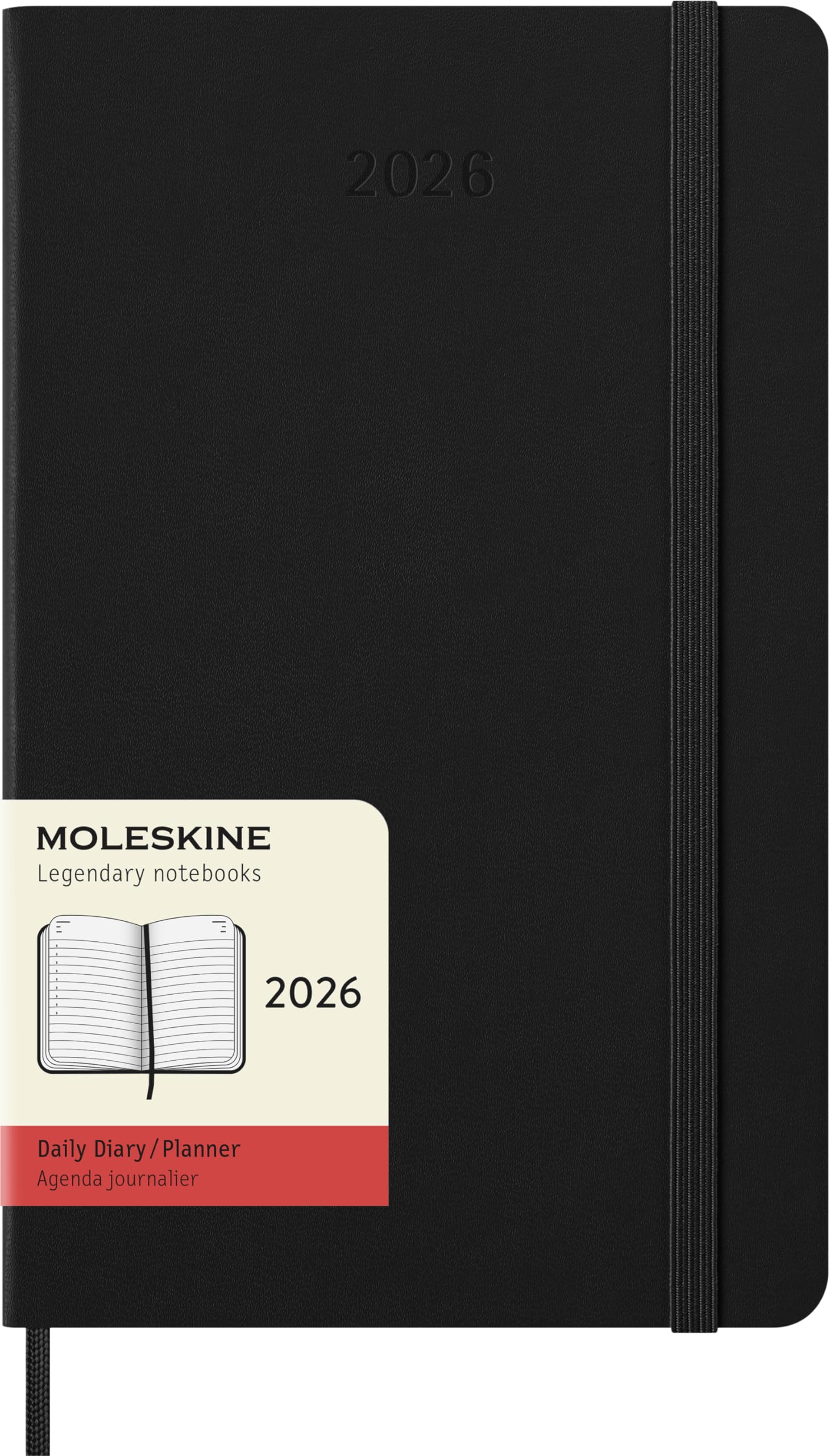 

Moleskine 2026 Planner, January Start, 12-Month Daily Diary, Large Size (13cm x 21cm), Hardcover, Black, DHB12DC3Y26