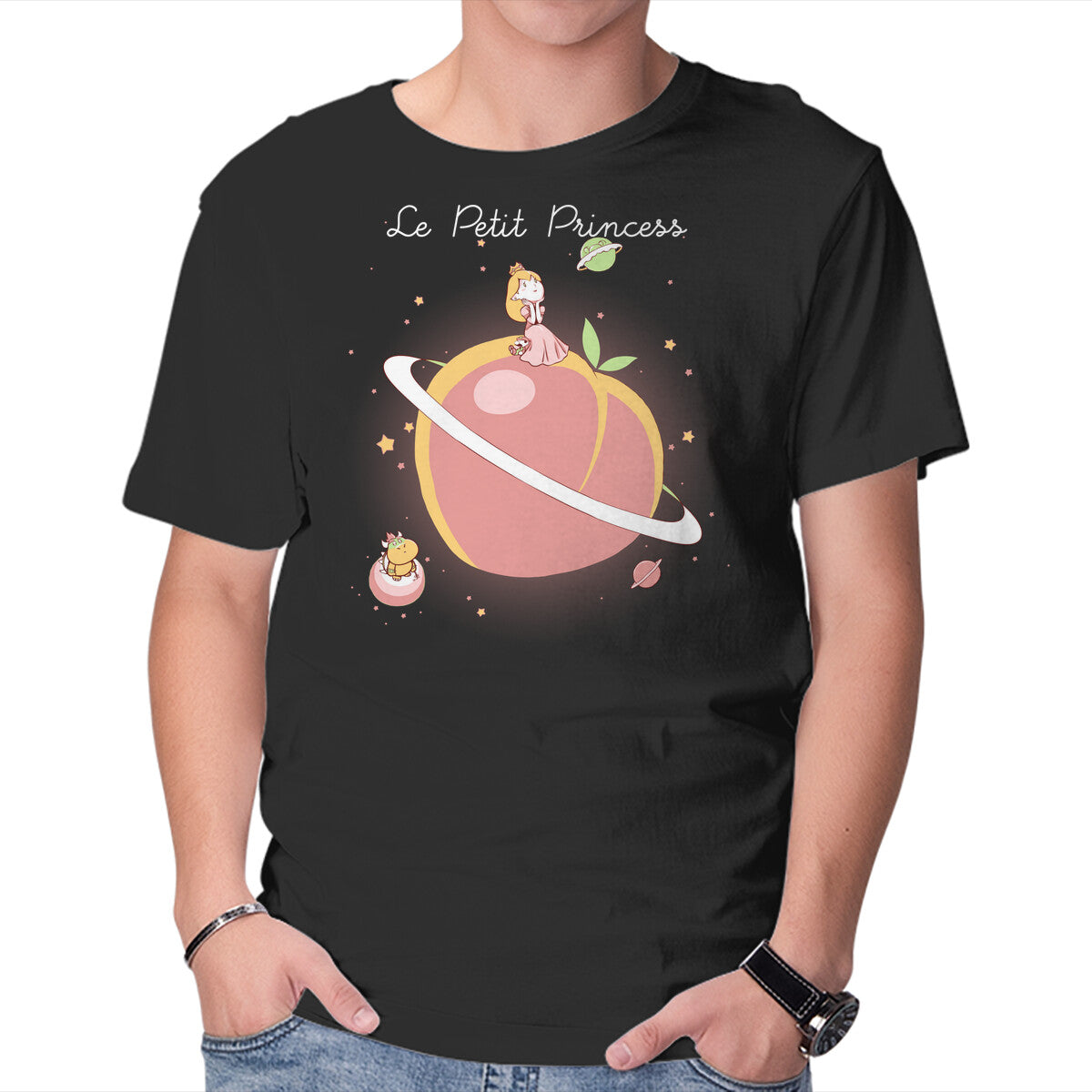Unisex Crew Neck T-Shirt Le Petit Princess Graphic Short Sleeve Casual Tee L