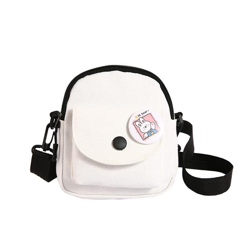 Simple And Lovely Canvas Mini Bag For Women 2024 Korean Style Vintage Street Fashion Crossbody Bag