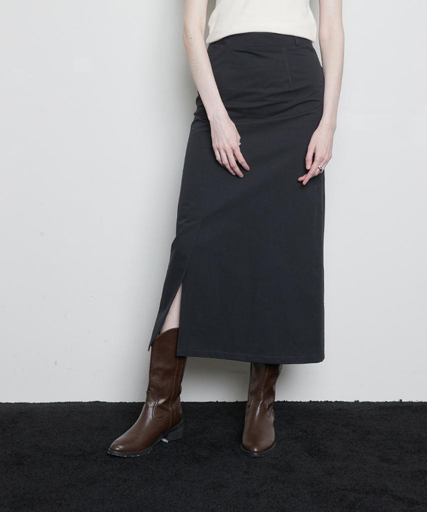LARTIGENT L3 Nylon Slit Skirt(Black)