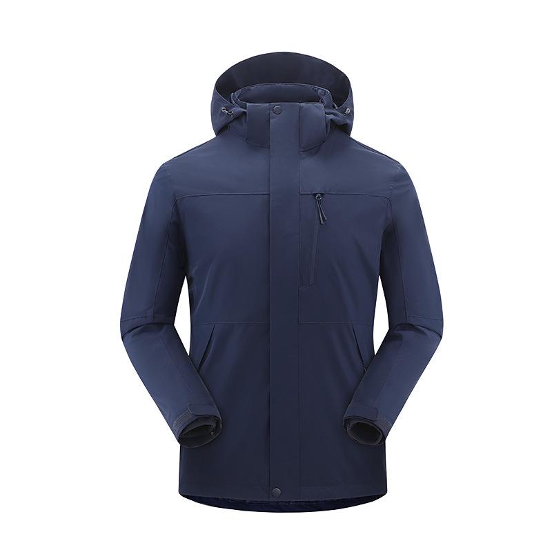 Autumn/Winter Three-in-One Detachable Jacket: Windproof, Rainproof & Warm Outdoor Workwear