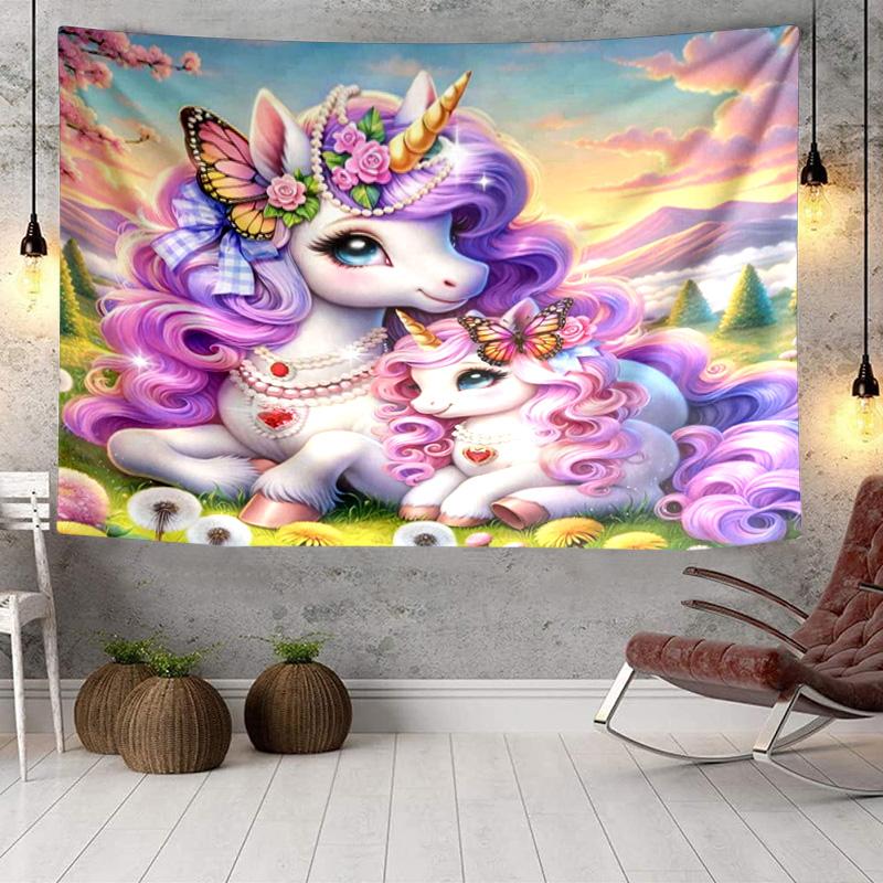 Magical Unicorn Fantasy Tapestry Room Decoration Wall Hanging for Living Room Bedroom, dormitory, Birthday and Christmas gifts