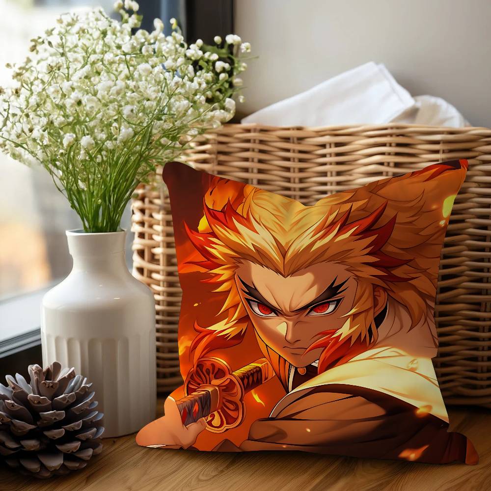 Charaktere Kyoujurous Rengoku Ahornblatt-Design Kissenbezug Fröhliche Herbsternte Deko Feiertagsdeko Kissenbezug