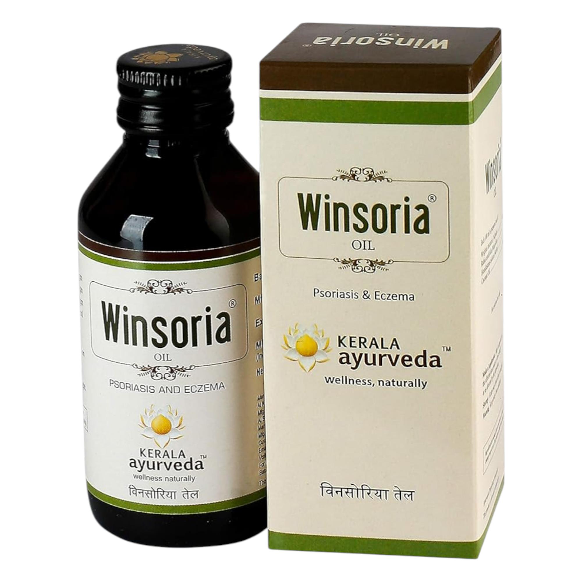

Kerala Ayurveda Winsoria Oil Steroid-Free Itchy Dry Skin Care Oil For Flaky Rough Skin Comfort 100 ml