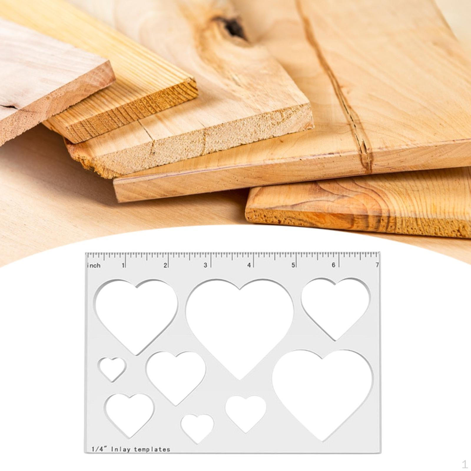 

Акрил, многофункциональный профессиональный плотницкий фрезерный шаблон, 1/4 1/4Portable толстый рейтинг Heart 9 in 1