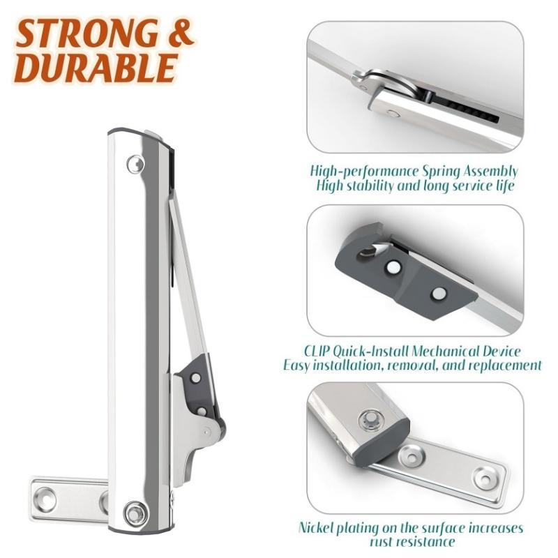 Adjustable Soft Close Lid Support Hinges Heavy Duty Hydraulic Cabinet Hinge Randomly Stop Soft Closing Door Support Lift Up
