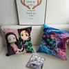 Anime Demon Slayer Kamado Tanjirou Kamado Nezuko Pillow Case Home Decor Throw For Sofa Bed Car Room Decor Gift Idea
