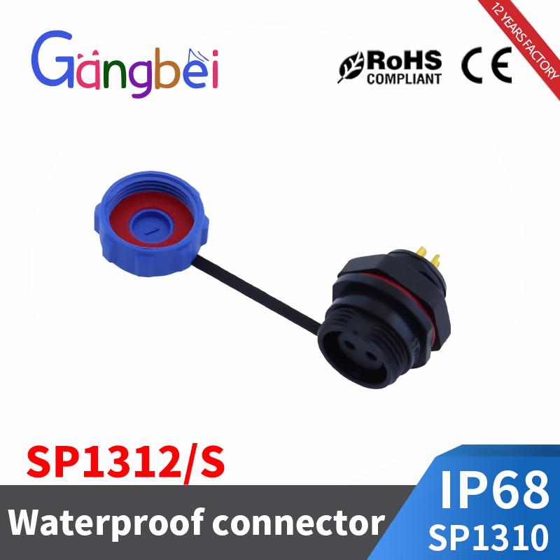 SP13 Waterproof Connector Male Plug Female Socket Panel Mount Wire Cable Connector Aviation Plug IP68 2/3/4/5/6/7/9 Pin GBDQA Plug Connectors 4