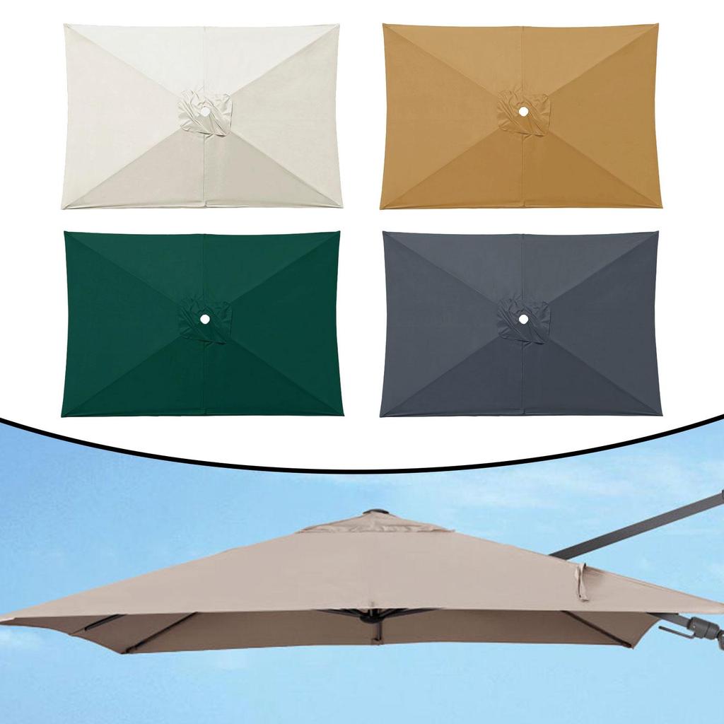 Umbrella Replacement Canopy 200cmx300cm Waterproof for Outdoor Use Home Deck