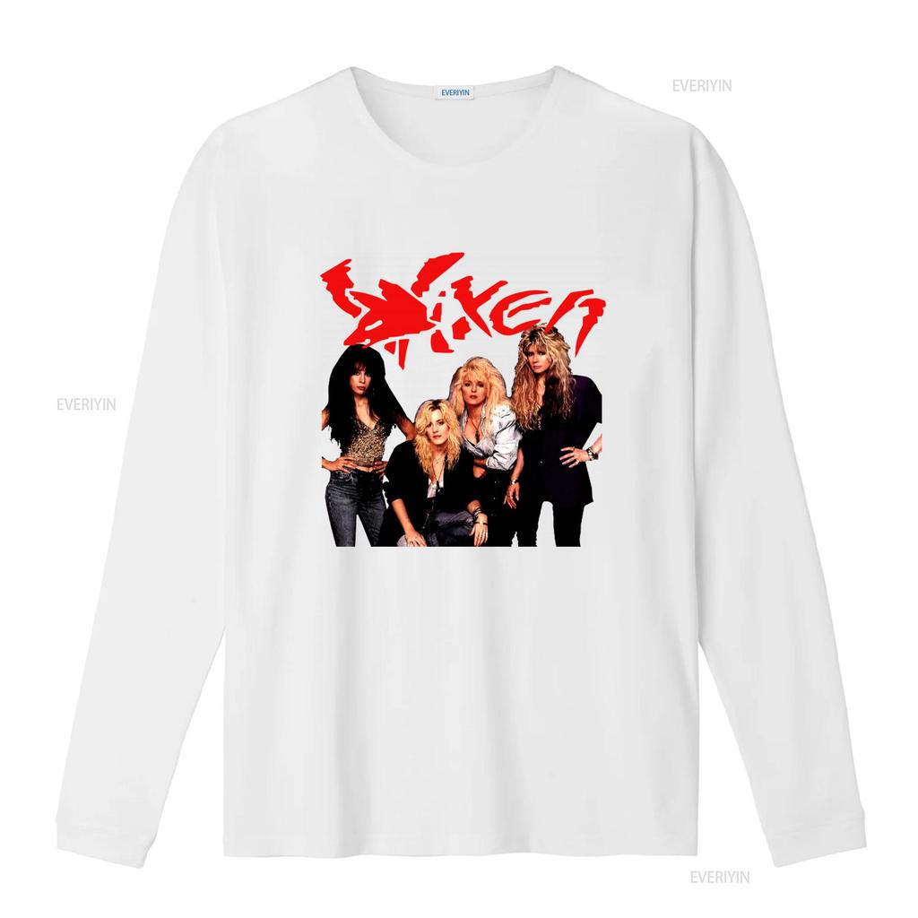 Vixen Band T Shirt for Women Cotton Black Sizes S 5XL Rock YA362 Vintage Washed Slightly Top For Everyday Wear Graphic Homme