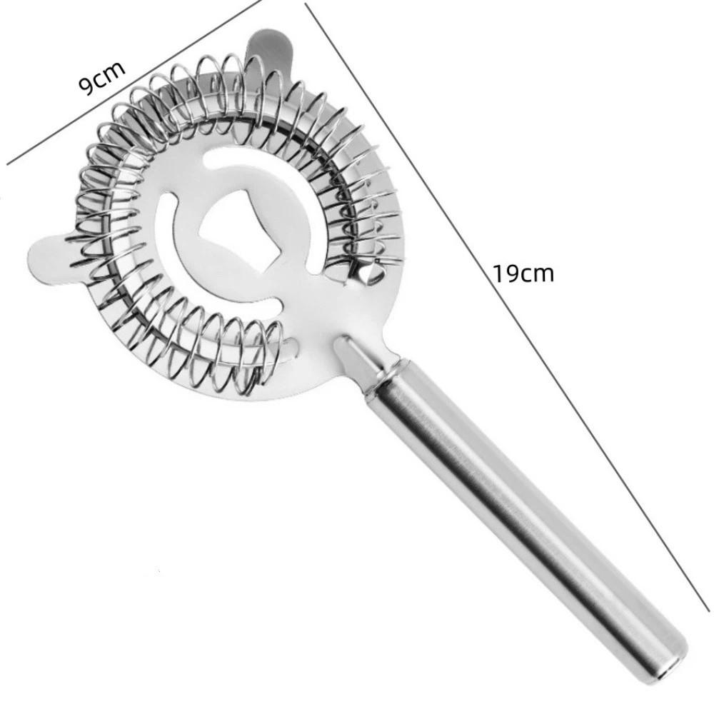 Silver Bar Strainer Stainless Steel Hawthorne Strainer Mixed Drink Cocktail Strainer  Home Bar Use