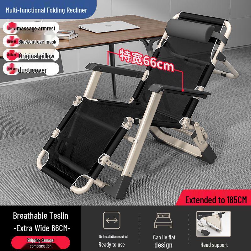 Reclining Foldable Lounge Chair for Napping, Office, or Home Use