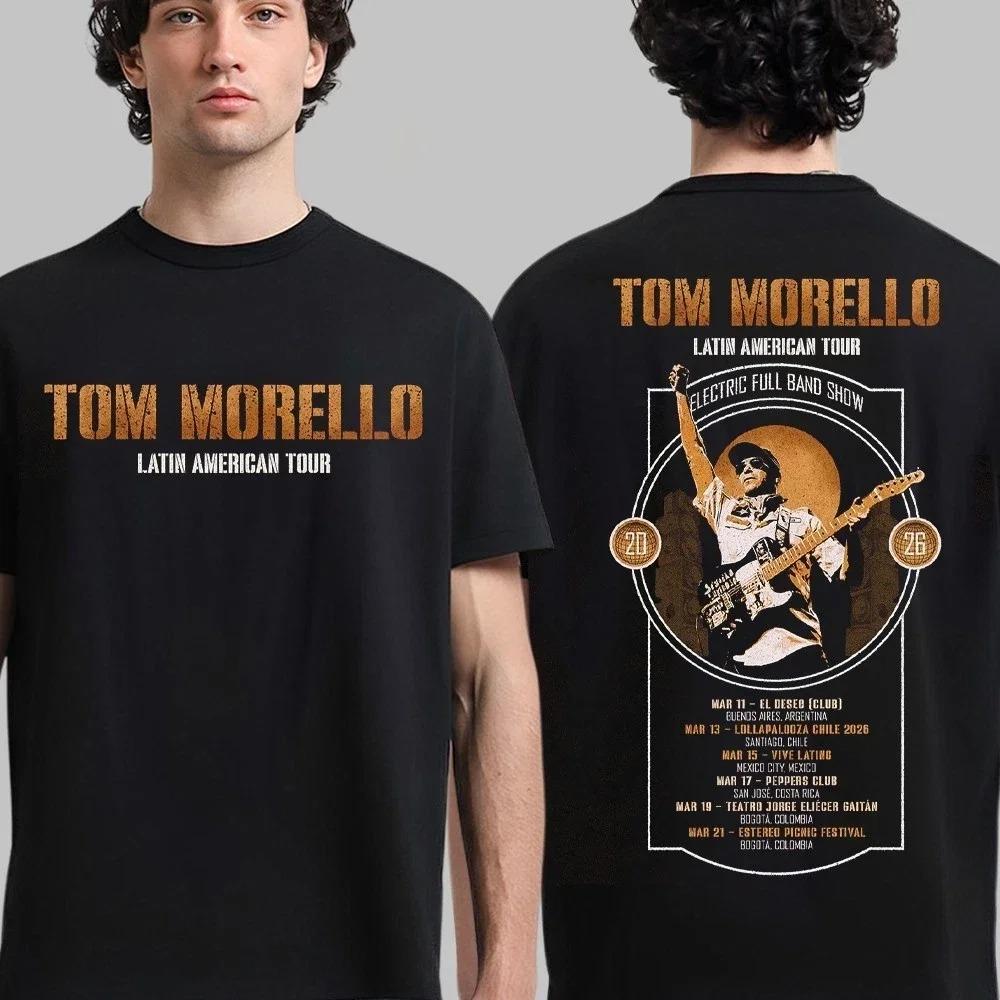 Simple Chic Street Clothing Tom Morello Latijns-Amerikaanse Tour 2026 T-shirt Concert Band Merchandise Comfortabel Retro Modieus Ademend T-shirt M