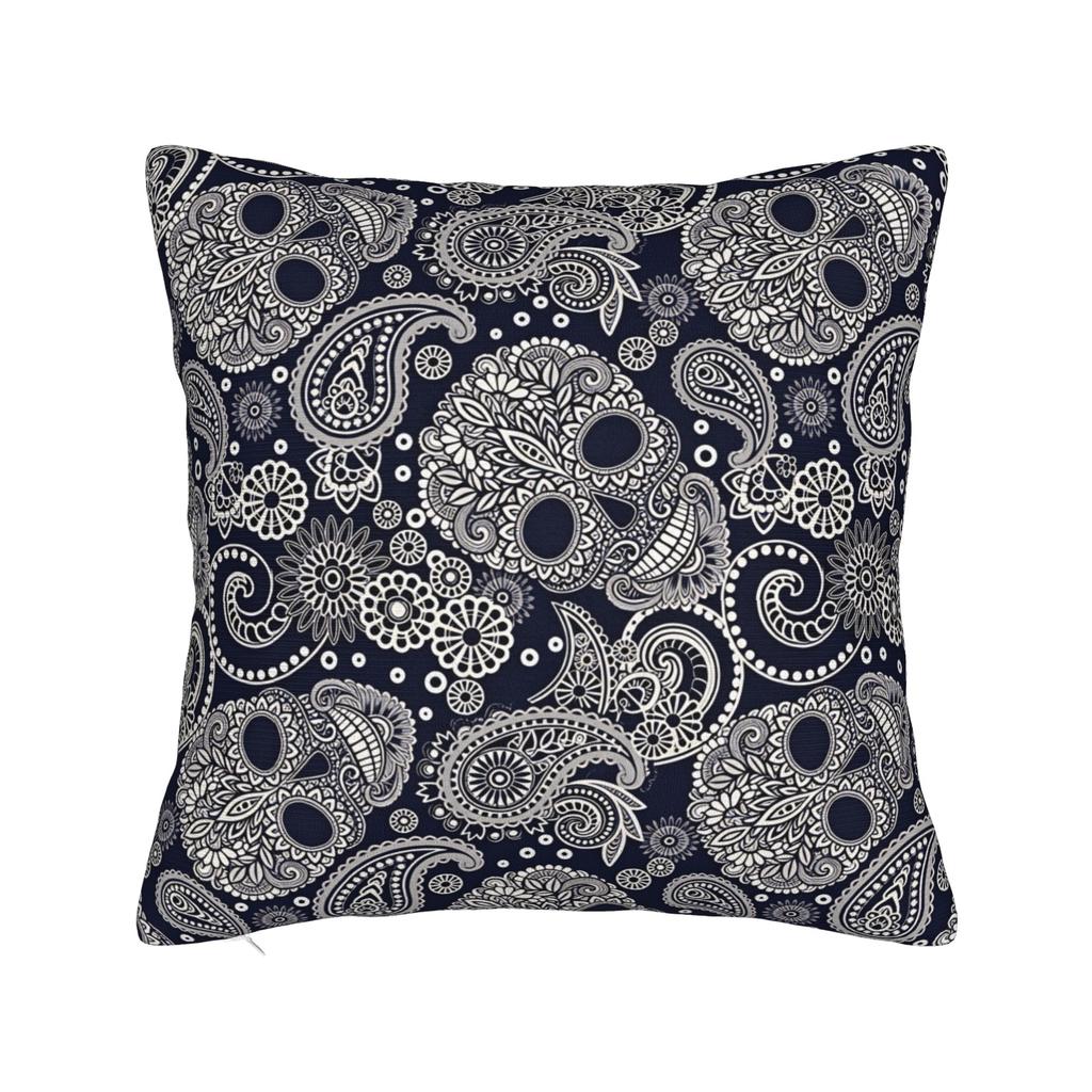 Brown White Paisley Western Seamless Pattern Pillow Case Cute Funny Pillow Cover Design Pillowcases For Couch Sofa Bedroom