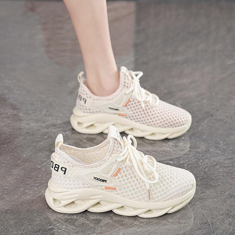 

Summer women s shoes new breathable hollow fly-woven mesh shoes children s versatile platform sports shoes casual running shoes 35