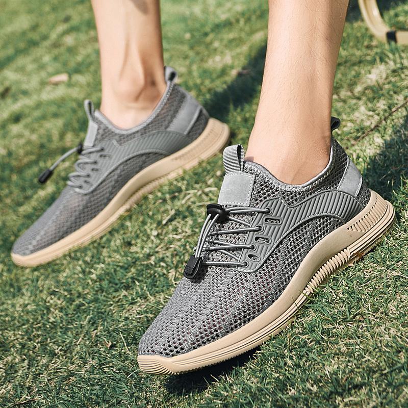 Fashion Spring Autumn Hot Selling Breathable Mesh Casual Shoes Massage Sole Men's Outdoor Hiking Shoes Men's Commuting Sports Shoes