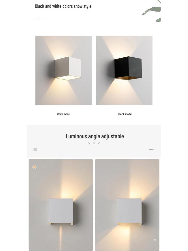 Luz de Parede LED Clássica de Cabeça Dupla para Exterior à Prova d'Água para Pátio e Varanda