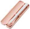 Skater Antibacterial Silent Trio and Dull Made In Set Chopsticks, Spoon, Fork, Pink, Japan, TAC1AG-A