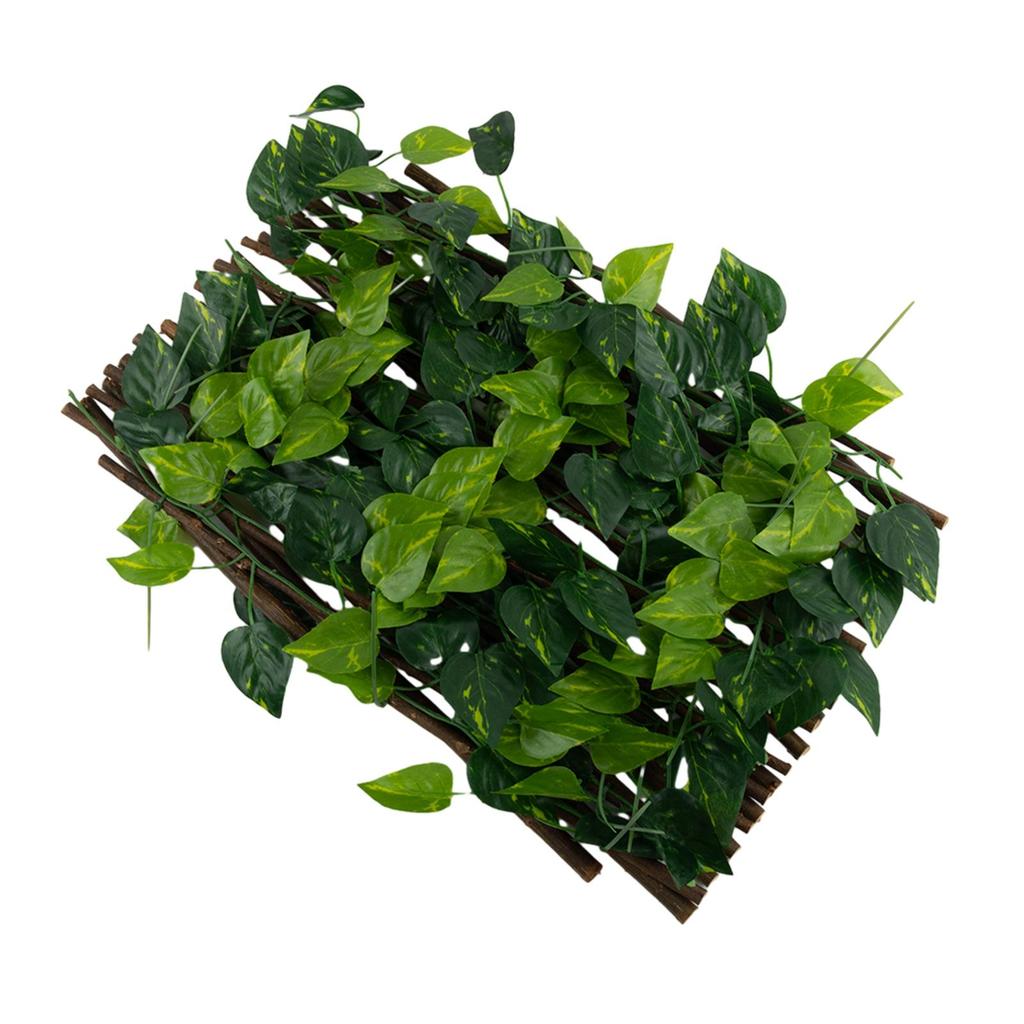 Artificial Faux Ivy Leaf Hedge Privacy Screening Home Garden Fence Decoration