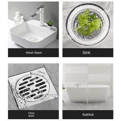 Disposable Drain Filter Sticker - Mesh Hair Catcher Stopper for Shower, Kitchen & Bathroom Sink