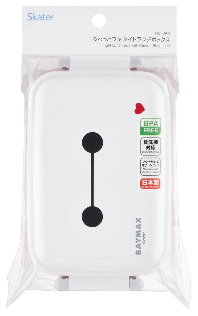 Skater Lunch with a Soft Single Made in Disney Baymax 26 for Boys and Girls Children's Box, 450ml, Dome-Shaped Lid, Tier, Japan, Design, (RBF3AN-A)