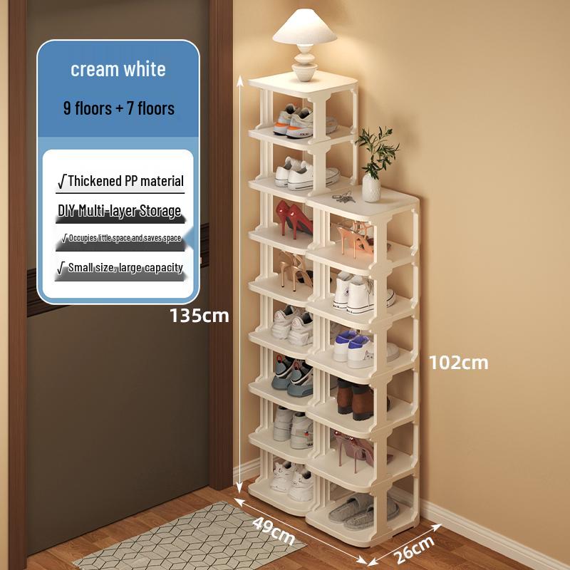 Multi-layer Shoe Rack for Narrow Entrances - Compact Indoor Storage for Dorms & Rental Homes