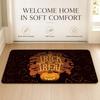 Pretty Happy Halloween Party Floor Mat Cozy Minimalist Flannel Area Rug Anti-Slip Washable Bedroom Living Room Decor