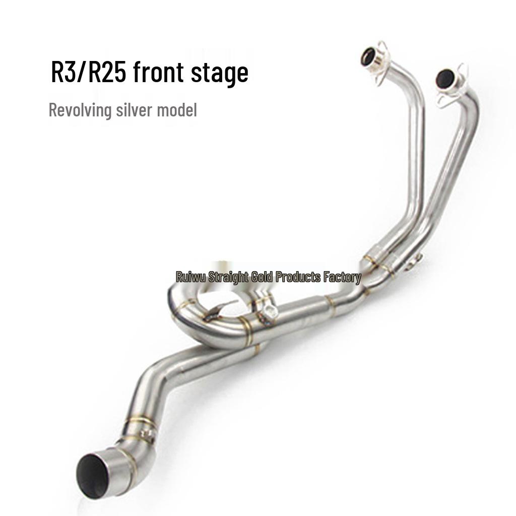 Compatible Exhaust Pipes for Stainless Steel & Titanium Alloy Front/Mid Sections - YZF-R3/R25/MT03