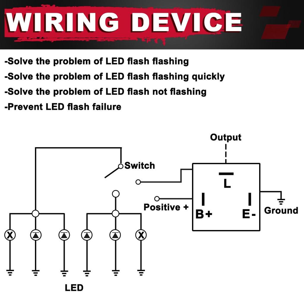 MKBKLLJY 2pcs Electronic LED Flasher Relay 3 Pin 12.8V 0.1W-150W c/m Motorcycle Turn Signal