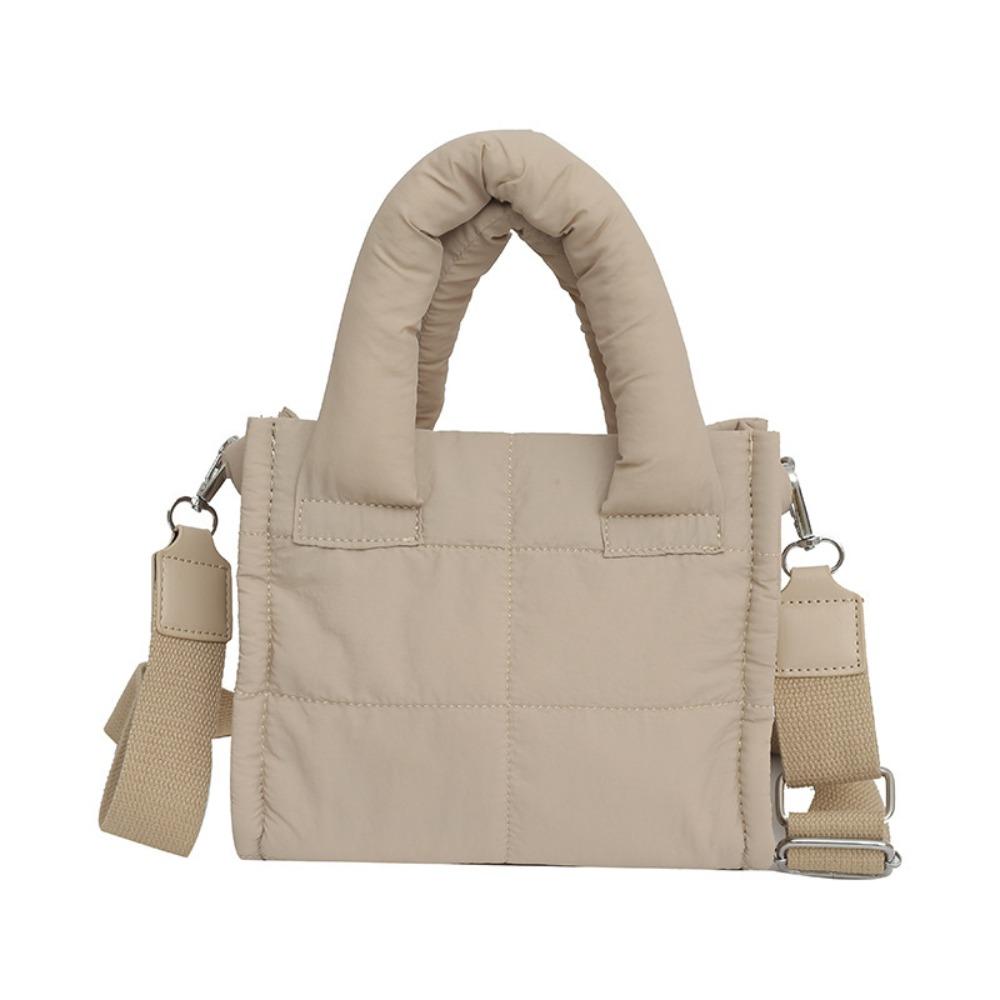Versatile Lightweight Puffer Tote Bag Large Capacity Casual Quilted Crossbody Bag Down Cotton Bag For Women