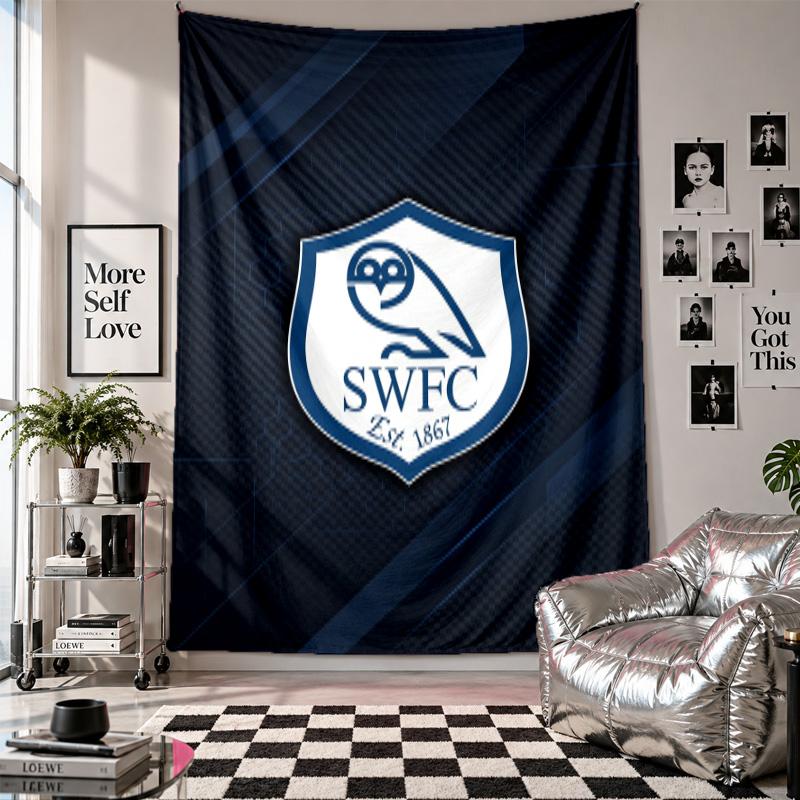 Sheffield Wednesday Wandteppich Heimdekoration Wandbehang Tuch für Schlafzimmer Wohnzimmer Hintergrund