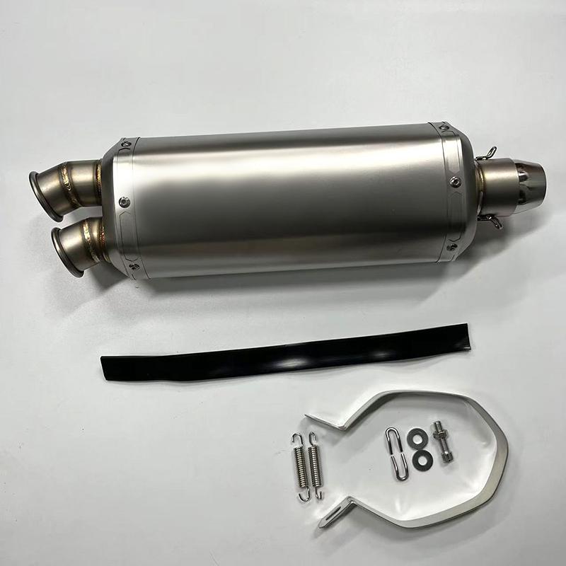 Universal 51MM Motorcycle Exhaust Pipe Escape Double Hole Silencer Muffler DB Killer For F750GS F850GS R1200GS 500X 400X CRF1100
