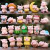 25pcsSet Cute Pig Figure Toy Mini Figurine Desktop Decoration Model Ornaments Toys Garden Home Desk Decor