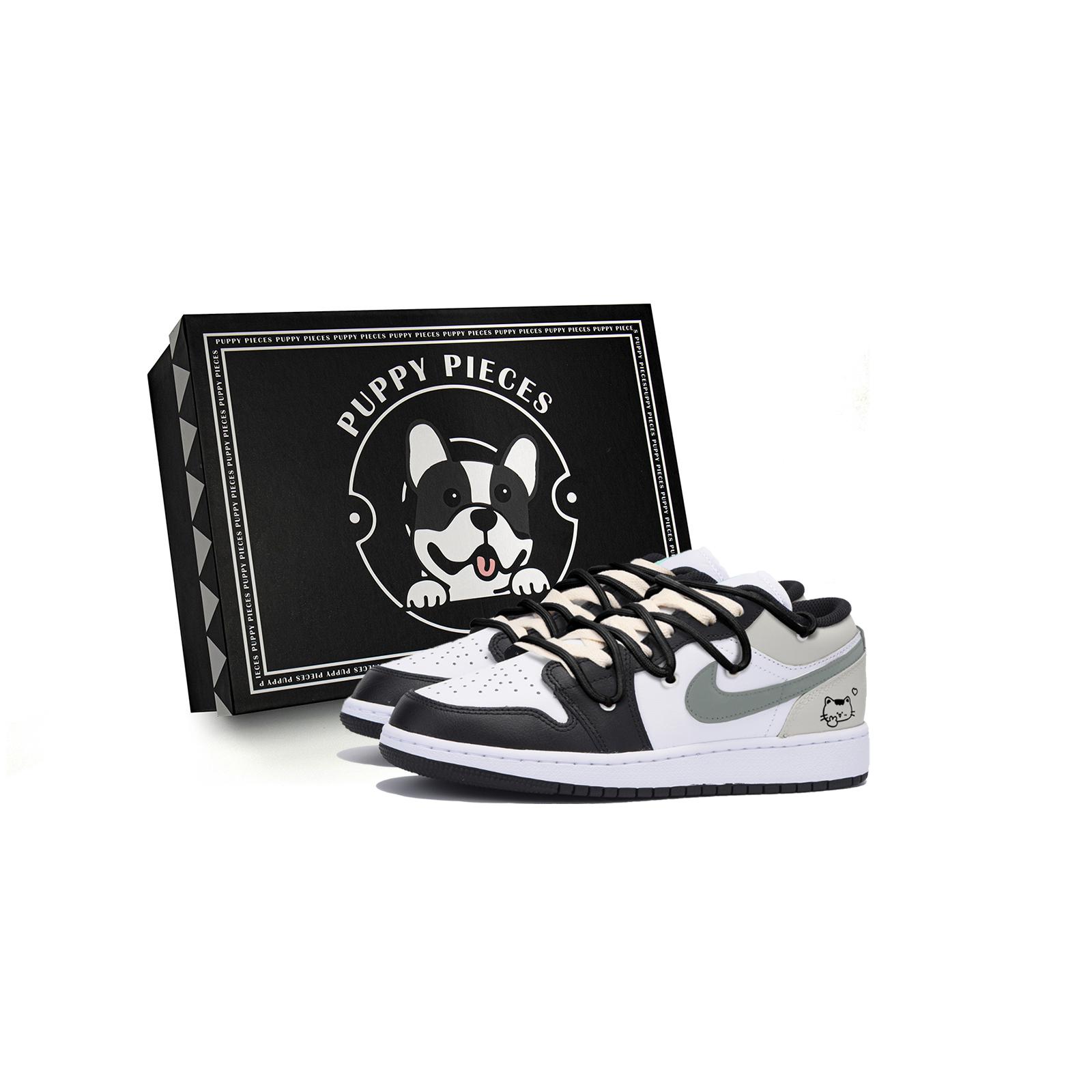 

Jordan Air Jordan 1 Vintage Basketball Shoes Men s Low Top Black Gray 553558-131(Team85-S-BOX-A) 43