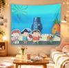 C-Crayon S-Shin-chan Underwater Diving Tapestry, Shinnosuke Friends Funny Cartoon Wall Hanging for Kids Bedroom Dorm Home Decor