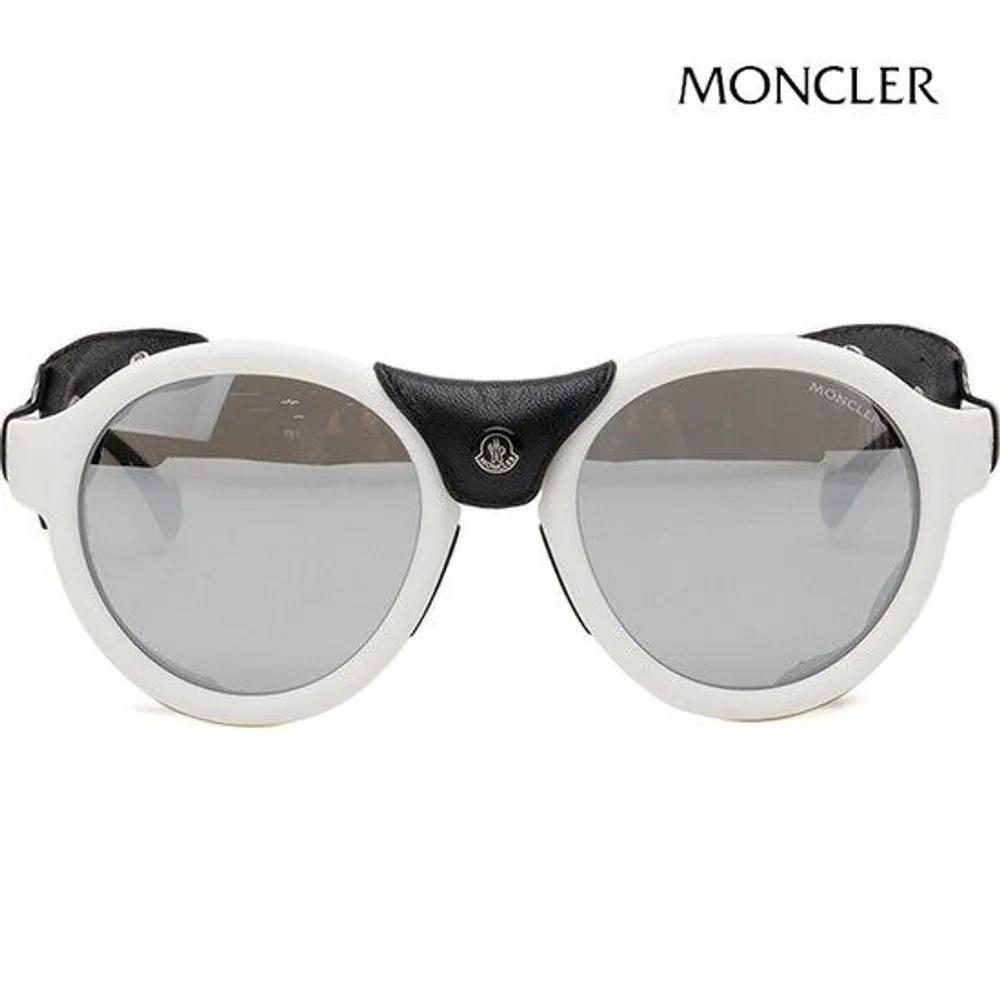 Sunglasses ML0046 21C White Horn-rimmed Frame with Leather Trim