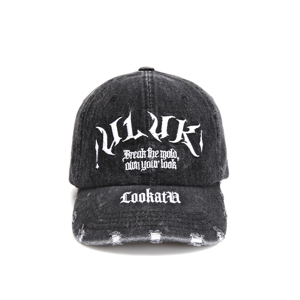 ULUK Noah Washed Denim Ball Cap_Ash Black