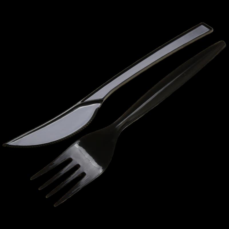 Disposable Plastic Cutlery Set with Napkin (50 Count)