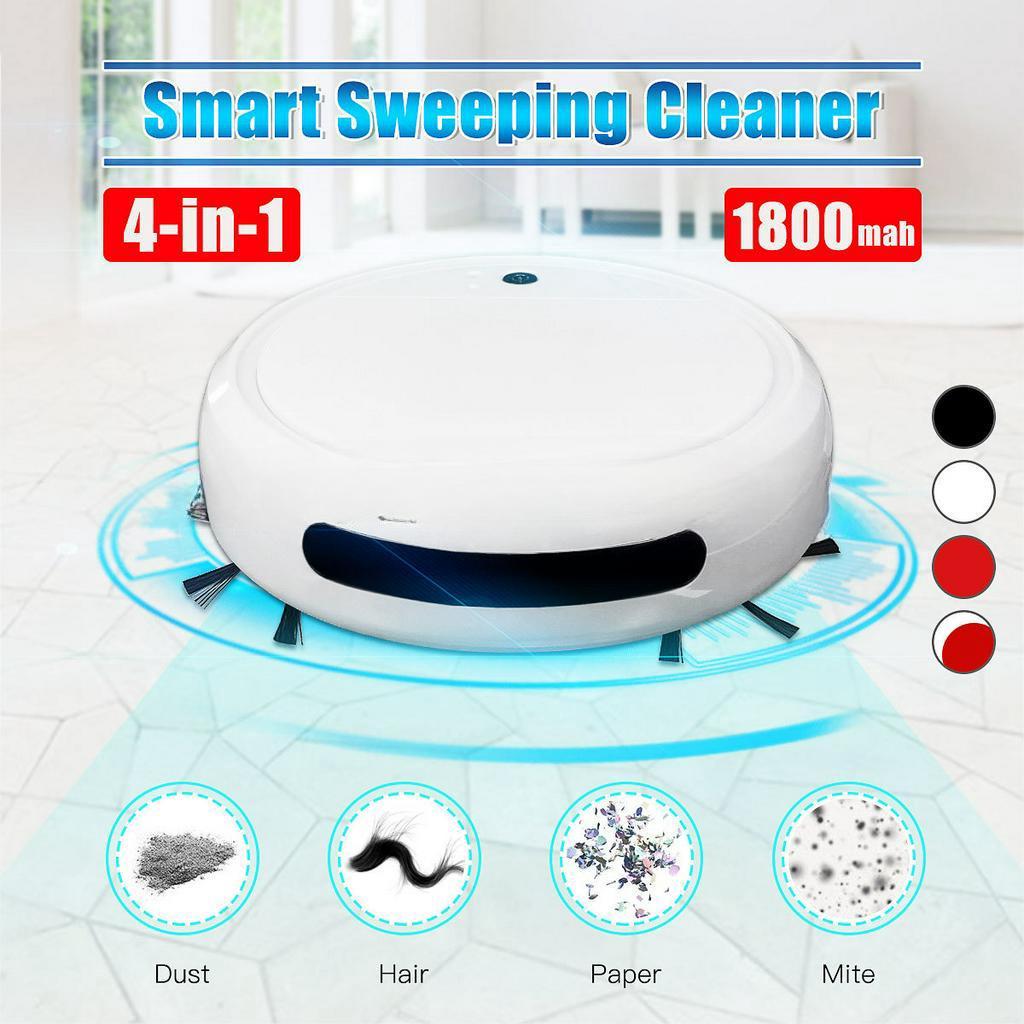 4IN1 Household 1800mAh Multifunctional Smart Vacuum Suction Cleaner USB Charging Sweeping Robot Fully Automatic UV Disinfection