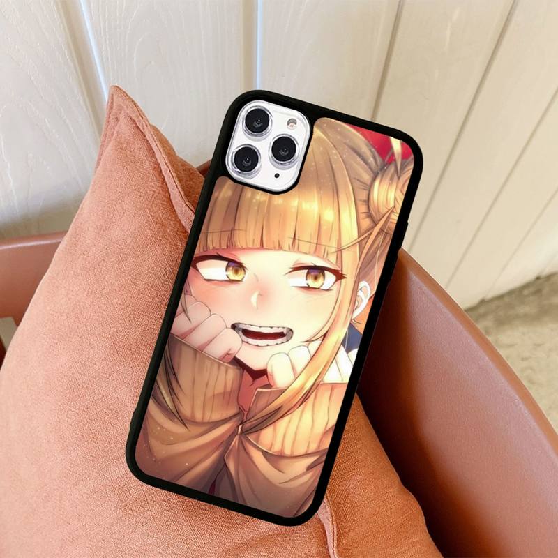 Anime Himiko Toga Phone Case Silicone PC+TPU Case for iPhone 11 12 13 Pro Max 8 7 6 Plus X SE XR Hard Fundas