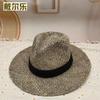 Natural Grass Retro Japanese Top Hat Unisex Straw Straw Straw Hat Summer Shading Sun Protection Beach Vacation Sun Hat