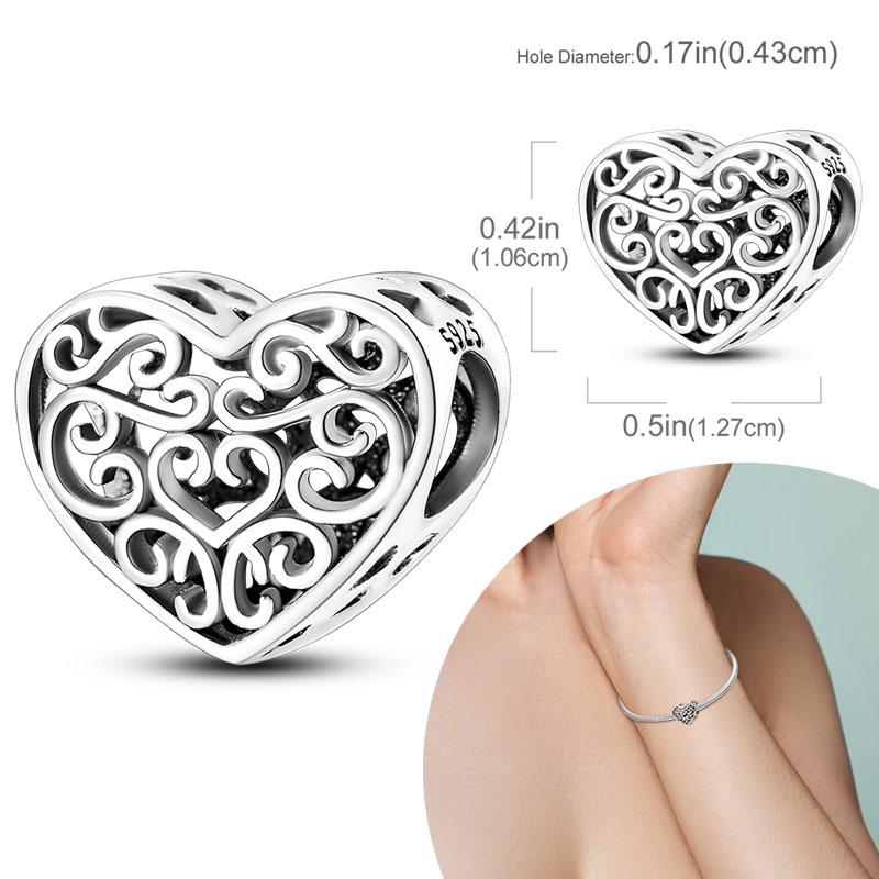 New 925 Silver Charm Bead Fit Original Bracelet Charms for Women Necklace DIY Jewelry Gift