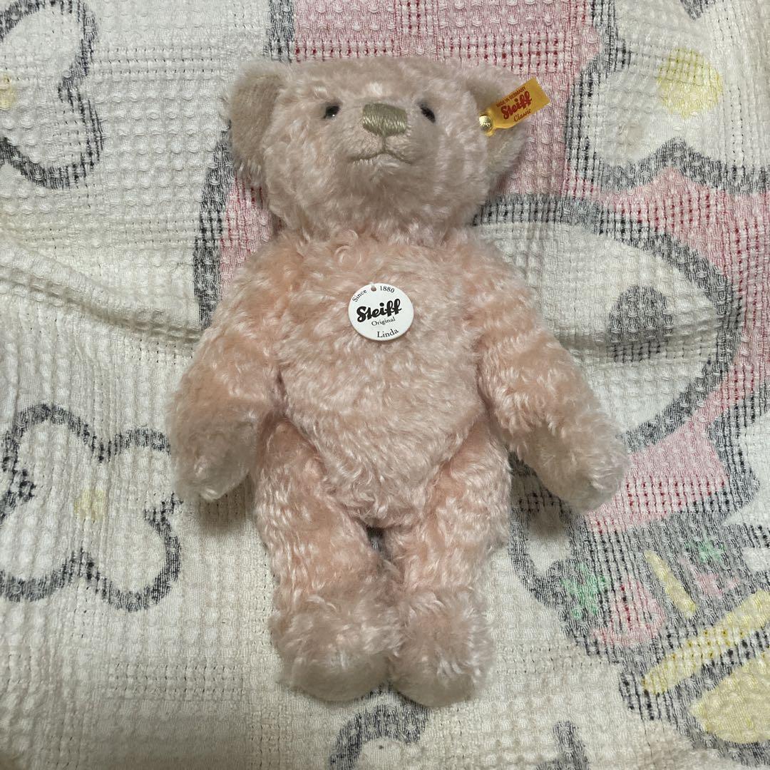 

[USED] Steiff Linda Teddy Bear, Pearl Pink, 30cm, Pre-owned