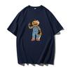 Halloween Retro T-shirt Men American Fashion Brand Loose Cotton Heavy Short-sleeved Round Neck Base Shirt