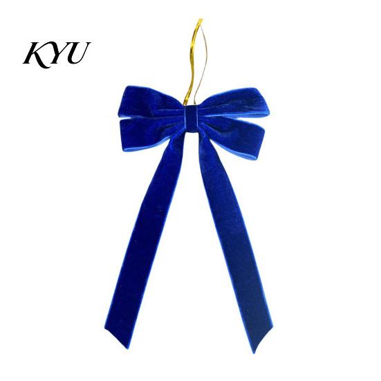 Soft Flannel Bow Ornaments Velvet Ribbon Xmas Pendant, Christmas Tree Ornament, Reusable Party Supplies Decorative Retro Style Hanging Pendant