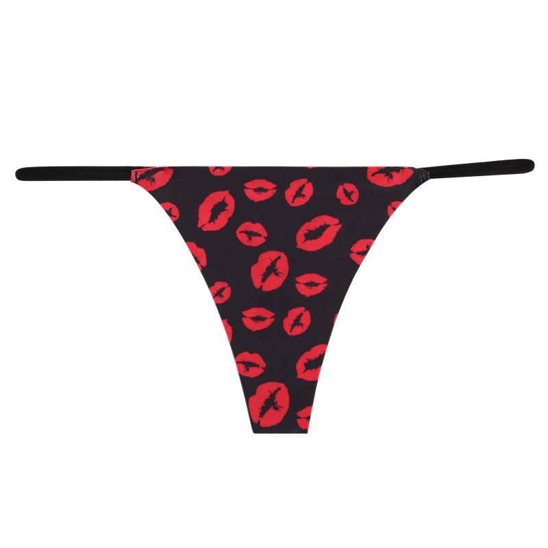 Leopardenmuster Eis Seide Nahtlos Niedrige Taille Damen Slips