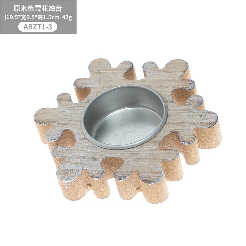 

Wooden Christmas Candle Holder Rustic Decor Tealight Candle Holders for Table Centerpiece Vintage Christmas Decorations