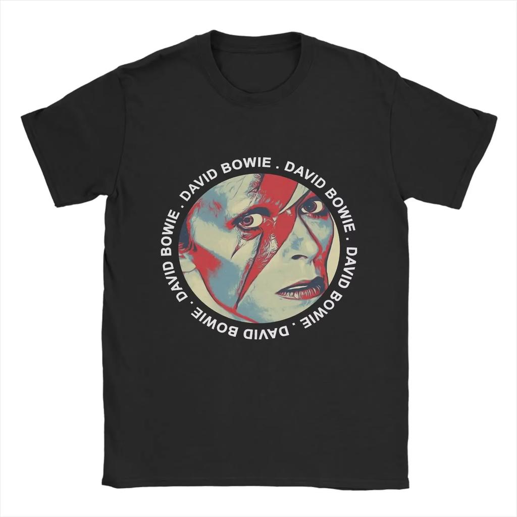 DDavids Bowied Casual Tees Crew Neck Clothes Printed Tshirt Oversized T Shirt Gothic Round Neck Cotton Tops New Casual T Shirt