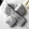 Fake Fur Long Scarf Soft Plush Fur Decor Winter Fluffy Warm Scarf Thick Luxury Wraps Shawl For Women