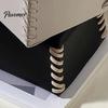 Nordic Style Tissue Box PU Leather Holder, with Hand-stitched Edges Design, Modern Smooth Paper Extraction Case for Home Office Decorative Holder